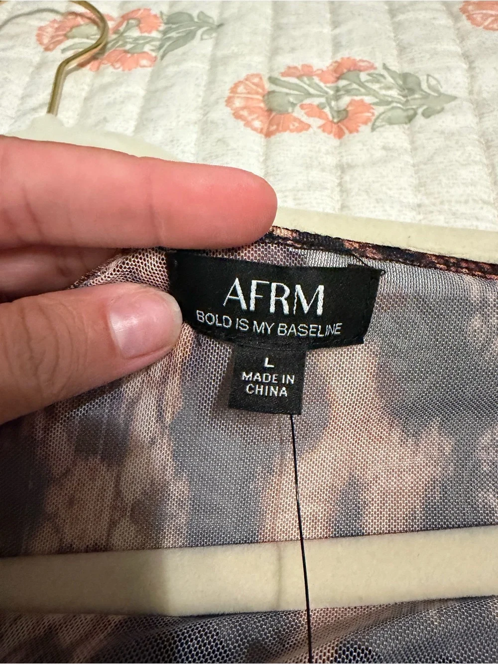 NWT AFRM Snake-Print Off-Shoulder Ruffle Dress - Picture 5 of 7